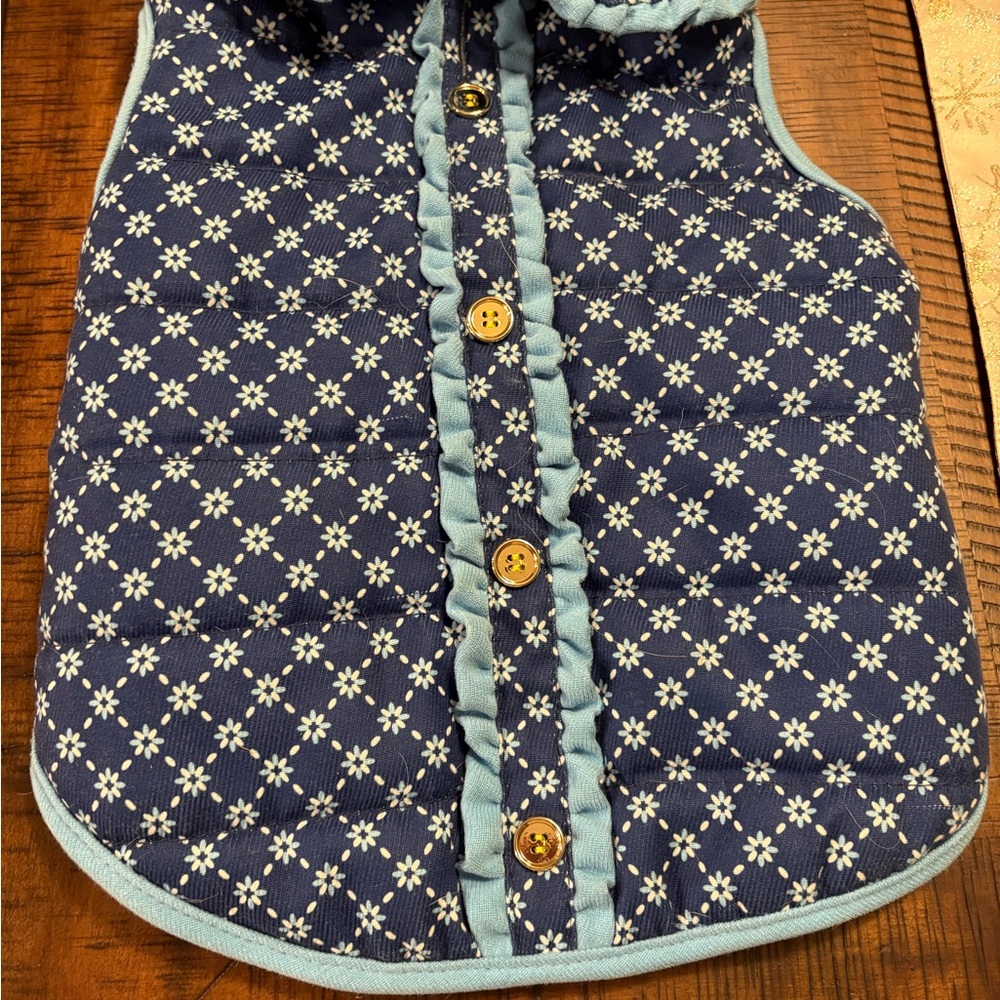 Draper James Navy and White dog sweater